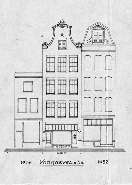 Bouwtekening voorgevel