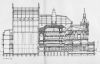 Stadsschouwburg, lengtedoorsnede. Bouwtekening A. L. van Gendt, Jan Bernard Springer, J. L. Springer