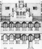 Gotische gevel uit ca. 1525. Tekening van R. Royaards-ten Holt. Gotische gevel uit ca. 1525. Tekening van R. Royaards-ten Holt.