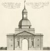 Muiderpoort gezien van binnen de stad. Tekening van Caspar Philips, 1771