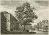 Walenweeshuis op een prent van Fouquet toen de Vijzelgracht nog niet was gedempt
