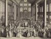 Toralezing ter herdenking van de inwijding op 2 augustus 1675 (B. Picart, 1721). De kaarsenkronen zijn weggelaten om de hechal goed te laten uitkomen. Toralezing ter herdenking van de inwijding op 2 augustus 1675 (B. Picart, 1721). De kaarsenkronen zijn weggelaten om de hechal goed te laten uitkomen.