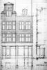 K.P. Tholens. Ontwerptekening winkelhuizen Van Meegen, Vijzelstraat 133-135.