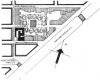 Claes Claeszoonhofje ingetekend in het plan voor het bouwblok van de gemeente.
