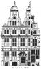 Singel 140-142 en OZ Voorburgwal 57 (tekening van Hendrick de Keyser in Architectura Moderna) (Oudezijds Voorburgwal 57, Singel 140-142)