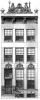 Reconstructie van de voorgevel van ±1735. Tekening van R. Royaards-ten Holt. Reconstructie van de voorgevel van ±1735. Tekening van R. Royaards-ten Holt.