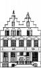 Herengracht 178-176. Tekening uit het Grachtenboek van Caspar Philips.