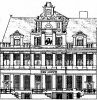 Herengracht 200-204. Tekening uit het Grachtenboek van Caspar Philips