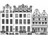 Herengracht 206-214. Tekening uit het Grachtenboek van Caspar Philips