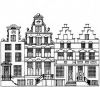 Herengracht 266-264-262-260. Tekening uit het Grachtenboek van Caspar Philips.