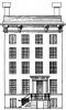 Herengracht 286. Tekening uit het Grachtenboek van Caspar Philips.
