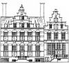 Herengracht 346-344. Tekening uit het Grachtenboek van Caspar Philips.