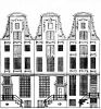 Herengracht 459-463. Tekening in het Grachtenboek van Caspar Philips.