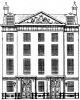 Herengracht 615-617. Tekening uit het Grachtenboek van Caspar Philips