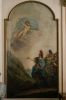 E�n van de beschilderde behangsels van A.Elliger over Aeneas en Dido uit 1736 in de zaal. (&copy; Walther Schoonenberg)