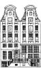 Keizersgracht 463-465. Tekening uit het Grachtenboek van Caspar Philips.