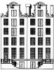 Keizersgracht 704-702. Tekening uit het Grachtenboek van Caspar Philips. Keizersgracht 704-702. Tekening uit het Grachtenboek van Caspar Philips.
