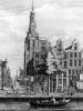 Detail van de prent van Fouquet met de Zuidertoren en daarvoor Raamgracht 17
