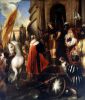 Jan Lievens, Quintus Fabius Maximus en zijn zoon, 1656, schouwstuk Kleine Burgemeesterskamer Jan Lievens, Quintus Fabius Maximus en zijn zoon, 1656, schouwstuk Kleine Burgemeesterskamer