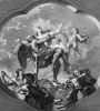 Plafondschildering met allegorische figuren, Bernard Picart, 1692 - 1696, ets en gravure (Rijksmuseum)