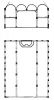 Doorsnede en plattegrond. Tekening van Henk Zantkuijl Doorsnede en plattegrond. Tekening van Henk Zantkuijl