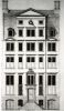 Voorgevel van het huis van Nicolaas Sohier, Herengracht 237, zoals uitgevoerd. Tekening van Philips Vingboons uit Afbeeldsels, 1648