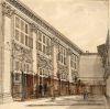 Binnenplaats van het Spinhuis. Tekening van Jan de Beijer, 1759