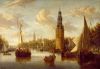 Het scheepgaan van compagnietroepen bij de Montelbaanstoren, 1670-1690. Abraham Storck (1644-1708)