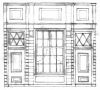 Tekening van Chiel Smit van het tuinhuis zoals het ooit geweest is.