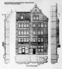 Ontwerptekening van de voorgevel door H.P. Berlage