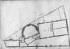 Plattegrond van de begane grond van de Kloveniersdoelen uit 1713