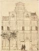 Het vml. Burgerweeshuis (1560) in de Kalverstraat. Tekening uit 1725.