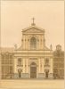 Ontwerptekening van de gevel. Th. Br�ggemann, 1857