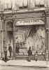 Meubelmagazijn van H.F. Jansen & zonen. Tekening van de winkelpui uit ca. 1880 (Kalverstraat 122)