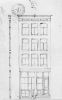 Ontwerptekening van de voorgevel uit 1880