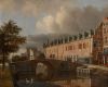 Kloveniersburgwal hoek Oude Hoogstraat op een schilderij van Allart van Everdingen, 1672 Kloveniersburgwal hoek Oude Hoogstraat op een schilderij van Allart van Everdingen, 1672