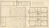 Plattegrond van huis, bijgebouwen en tuin gemaakt door architect Justus Vingboons