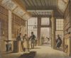 De winkel van boekhandelaar Pieter Meijer Warnars op de Vijgendam, Johannes Jelgerhuis, 1820