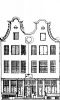 Brouwersgracht 67-69. Tekening uit het Grachtenboek van Caspar Philips