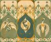 Ontwerptekeningen van Albert Smit voor de tegeltableaus gepubliceerd in het tijdschrift Dekorative Vorbilder (1904)