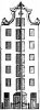 Herengracht 155. Tekening uit het Grachtenboek van Caspar Philips