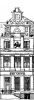 Herengracht 202. Tekening uit het Grachtenboek van Caspar Philips.