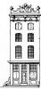 Herengracht 232. Tekening uit het Grachtenboek van Caspar Philips