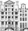 Herengracht 237-239. Tekening uit het Grachtenboek van Caspar Philips
