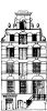 Herengracht 34. Tekening uit het Grachtenboek van Caspar Philips