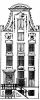 Herengracht 501. Tekening in het Grachtenboek van Caspar Philips