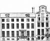 Herengracht 509-511 en 513. Tekening uit het Grachtenboek van Caspar Philips
