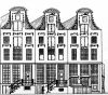 Herengracht 538-534. Tekening uit het Grachtenboek van Caspar Philips