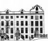 Herengracht 625 t/m 629. Tekening uit het Grachtenboek van Caspar Philips
