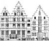 Keizersgracht 151-155. Tekening uit het Grachtenboek van Caspar Philips